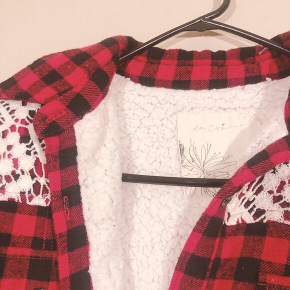 En Creme ASOS Plaid Buffalo Checkered Jacket - Picture 6 of 10